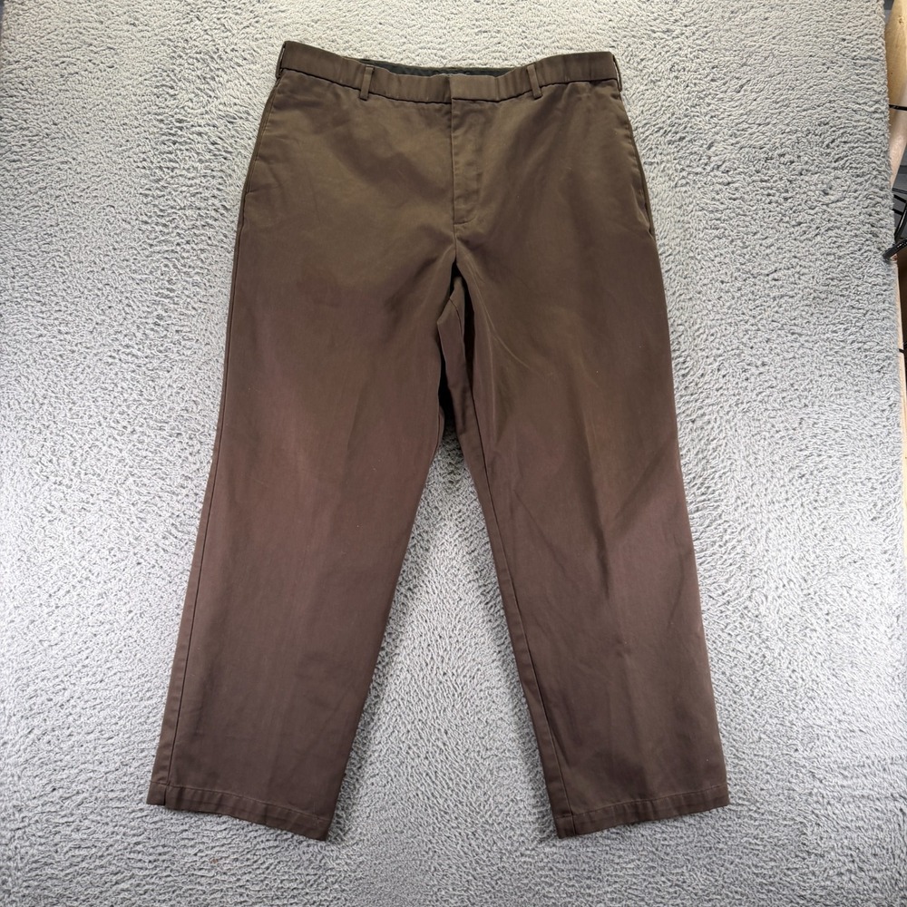 Dockers Pant Men 38x30 Brown Cotton Khakis Straight Leg Relaxed Utility Workwear